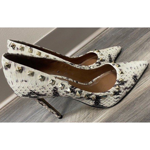 Steve Madden Proto Natural Snake and Gold‎ Studded Pumps Size 7.5 - Picture 4 of 10